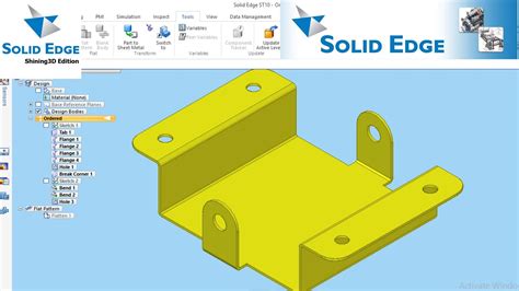 solid edge part to sheet metal|solid edge sheet metal tutorial.